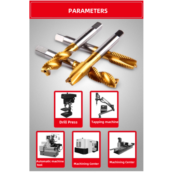 M2 HSS M35 PM Spiral Cutting Taps Threading Tools UN BSP Metric 2 Flutes