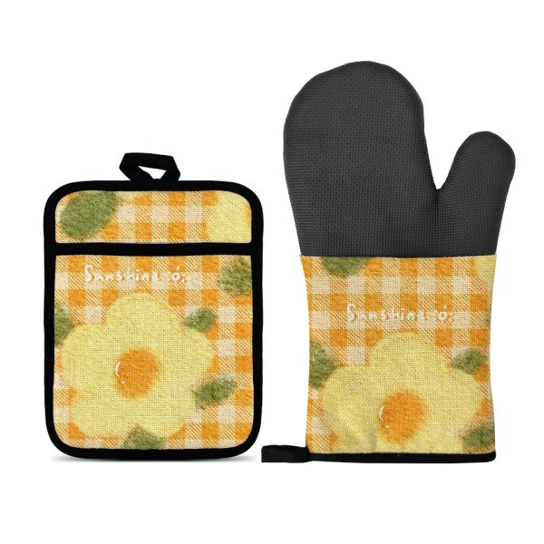 Diy Silicone Heat Resistant Pot Holder With Pocket Linen Sublimation Pot Holder Blanks