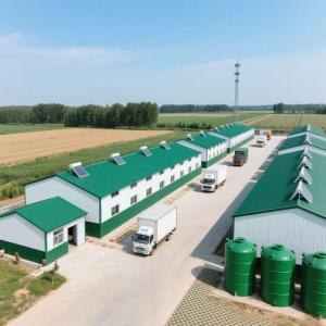 High Quality Fast Assemble Layer Broiler Chicken Steel Farm Building