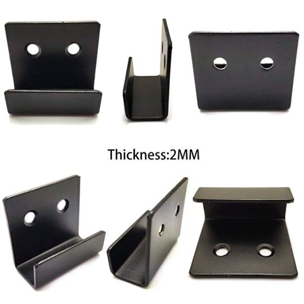 Supporting Fixed Hook Mounting Bracket Tile Display Wall Hanging Rack in Black Silver