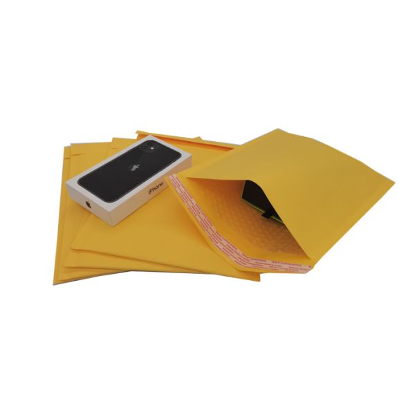 Cushioned 8.5x12 Inches Yellow Bubble Wrap Envelope Flap 40mm Wide