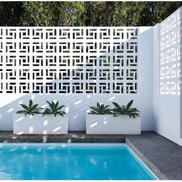 Modern Geometric Pattern Concrete Screen Block Wall Partition Concrete Block Architectural Facade Privacy Wall