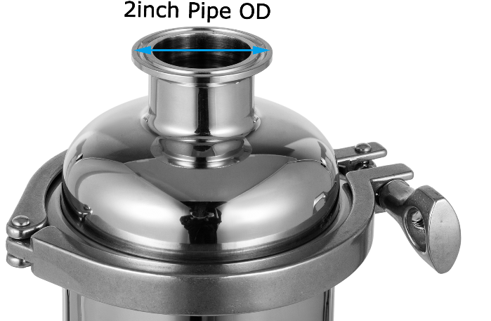 DONJOY 100 Mesh Stainless Steel Sanitary Strainer 2" Filter Straight Type Quick Ship