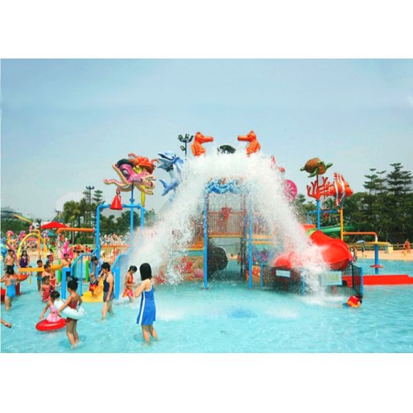 Construction Play House Fiberglass Water Park Equipment