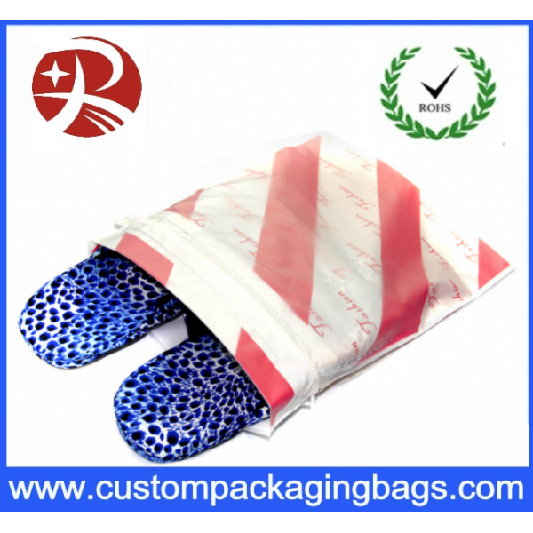 Waterproof Plastic Custom Printed Drawstring Bags For Clothing And Shose Packing