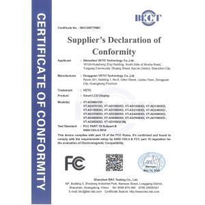 Dongguan VETO technology co. LTD Certifications