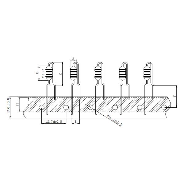 0.22uH 400mA 0.4Ohm 25.2MHZ Wireless Charger Coil , Epoxy Coated Choke Axial Fixed Inductor Colour Code 2.8x4.8mm