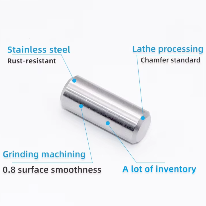 Stainless Steel Standard Fasteners M6 M8 Polished Cylindrical Positioning Pin