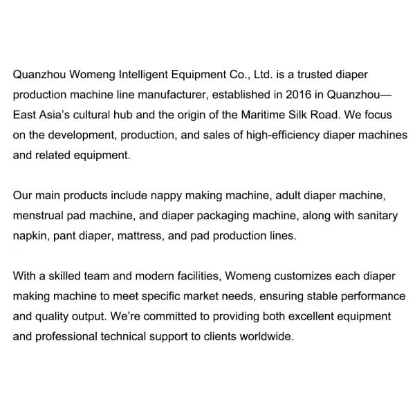Full Servo Adult Diaper Production Line High Efficiency Eqiupment