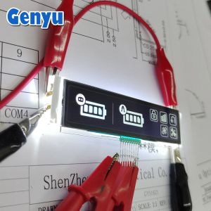 4.5V 9PIN VA LCD Display White Graphics Black Panel Long Strip