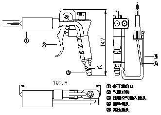 Electrostatic Inducitve Ionizing Air Nozzle Static Eliminating For Offset Machine