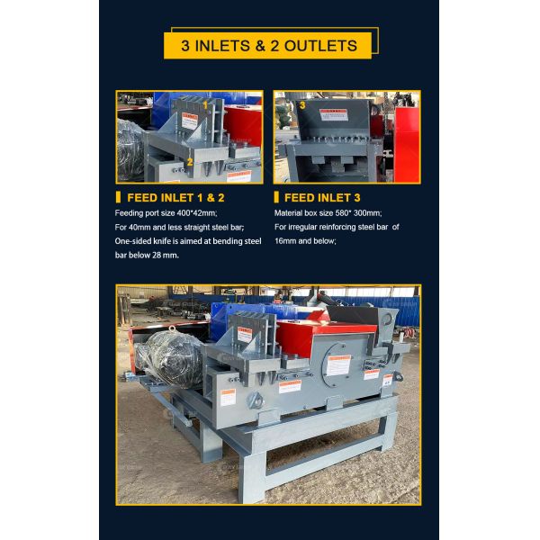 Steel Bar Cutter Scrap Rebar Granulator for Energy Mining Cutting Shredder Machine