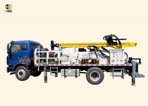 China 300m Truck Mounted Water Well Drilling Rig Mud And DTH Hydraulic System One Year Warranty on sale