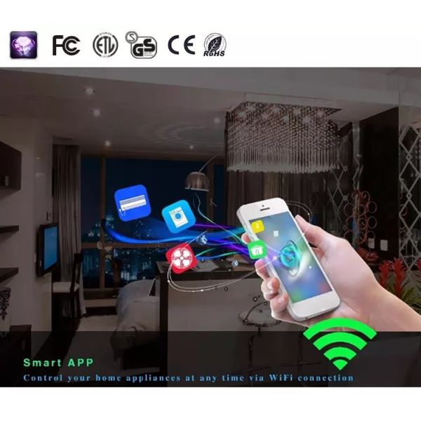 Voice Control Wifi Smart Plug Socket , Remote Control Power Socket For Echo Dot