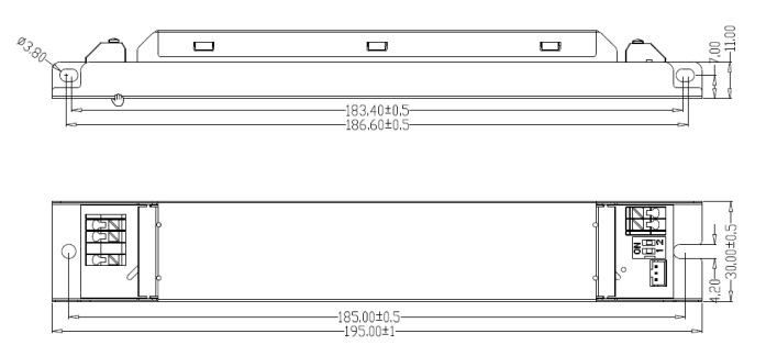 18.9W Max Sensor Dim Led Driver, PWM Dimming With 12V Auxiliary Power Supply, For Long Strip Lamp