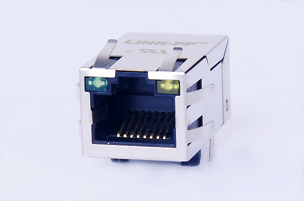 2 x 4 Port Female ,Stacked RJ45 10 / 100 / 1000 Base Metal Networking SDH RJ45 P59-1GG-1DV9
