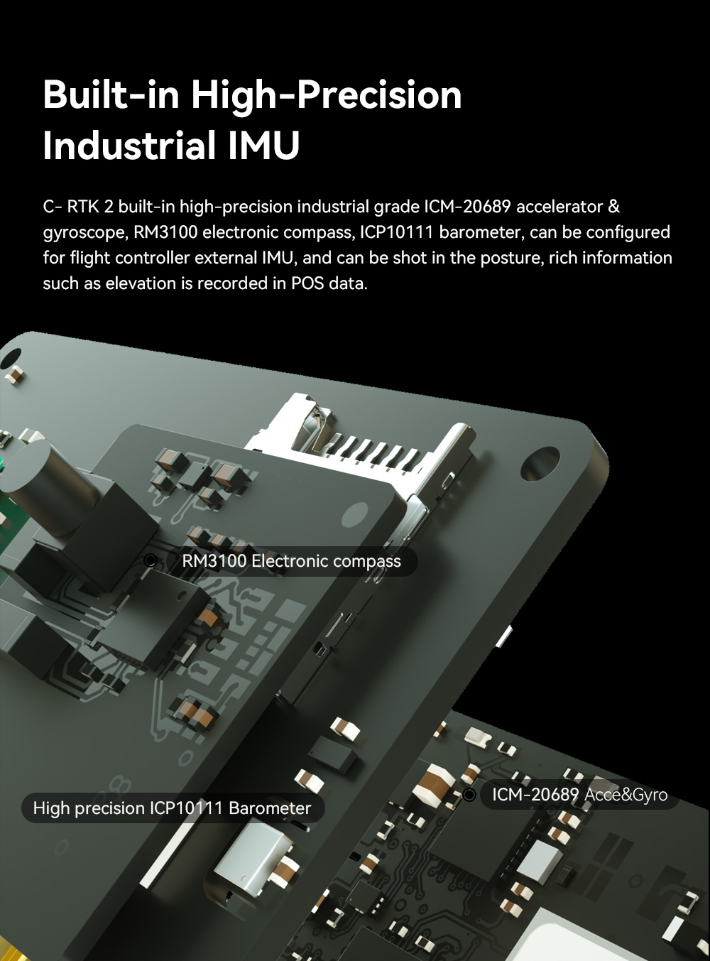 CUAV C-RTK 2 PPK Positioning Module Supports Both RTK And For Mapping Drone
