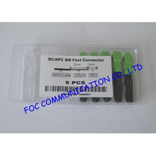 SC / APC FTTH Fiber Optic Connector , Effective Optical Fibre Connectors User Friendly
