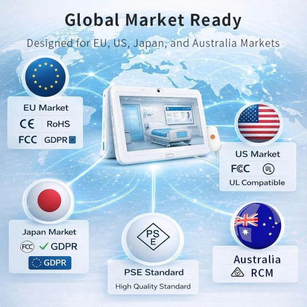 Medical Touch Screen Tablet for Hospital Bedside Information and Nurse Call System