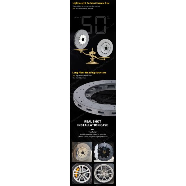 HEUR Brake Carbon Ceramic Disc Front Kit Customize 400mm For Audi A6 A7