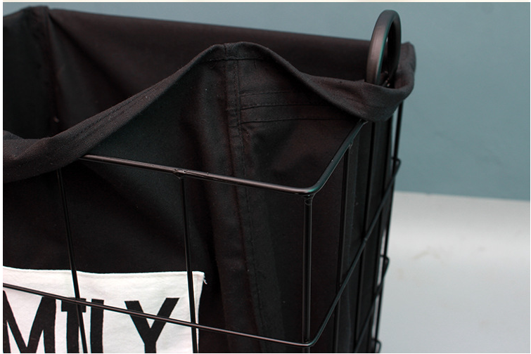 Nordic 360 Degree Rotating Rustproof Metal Wire Laundry Hamper