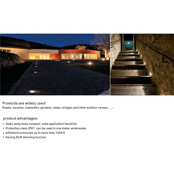 3W Side Emitting Led Buried Light IP67 Waterproof Deck Floor Patio Inground Led landscape Lighting Spot Lights