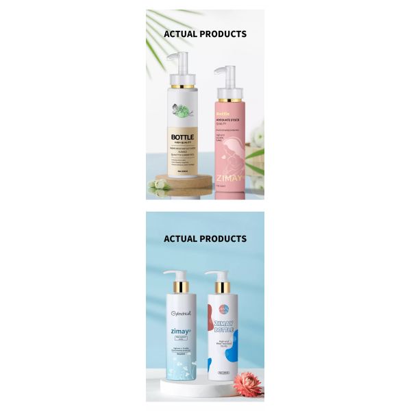 Luxury 250ml 500ml White Round Empty Conditioner Shower Gel Plastic Packaging Gold Hdpe Shampoo Bottle