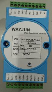 4-20ma to 4-20ma current isolation splitter WAYJUN 3000VDC  one in two out signal transmitter green DIN35 CE approved