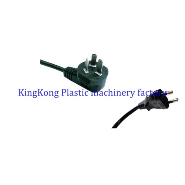 Vertical Plastic Power Plug Wire Head Injection Molding Machine 2 Stations