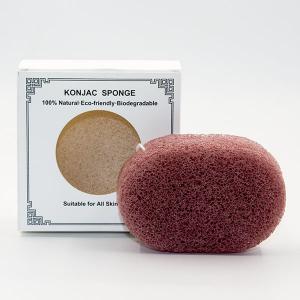 Wholesale MSDS 100% Natural Red Clay Konjac Sponges Soft Facial Cleansing Sponge from china suppliers