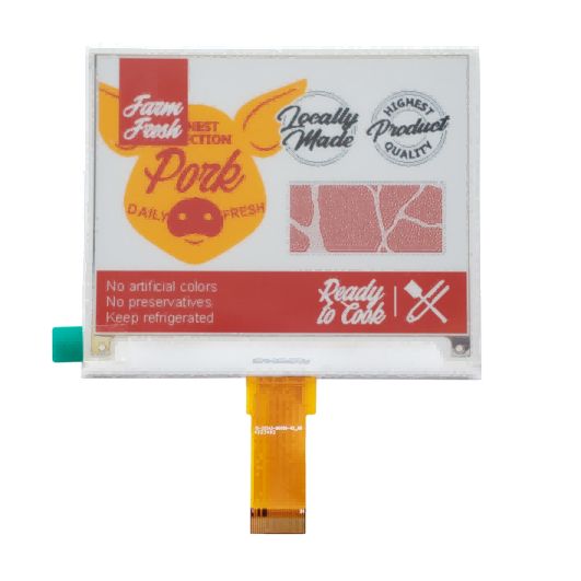 4.2 Inch E paper Display 400×300 Resolution Black White Red Yellow 4 Color E Ink Screen