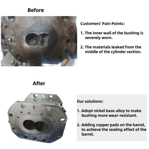 High Strength Nickel Alloy Twin Screw Barrel for Wear Resistance in Plastic Extruder Machines