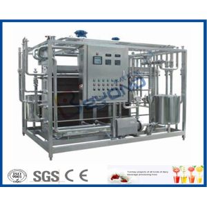 SUS304 Small Scale Milk Pasteurization Equipment , PLC Touch Screen Dairy Tech