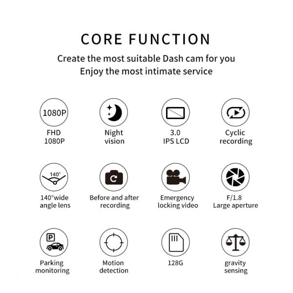 WDR 4K Dash Camera Loop Recording Smart Mini Carcam WiFi APP Control