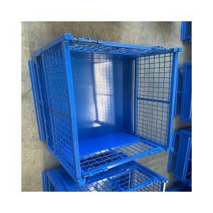 Wholesale Collapsible Warehouse Stacking Racks Foldable Heavy Duty Metal Pallet Bins from china suppliers