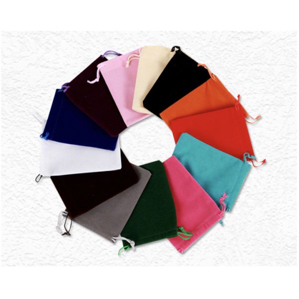 Jewelry Plain Velvet Drawstring Bag For Necklace Bracelet Earrings Packing