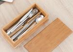 0.8cm Natural Color Bamboo Box , Bamboo Recipe Gift Box For Soup Ladle Fork