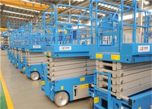 China High Altitude Warehouse Scissor Lift Platform , Upright Scissor Lift With Control Panel on sale