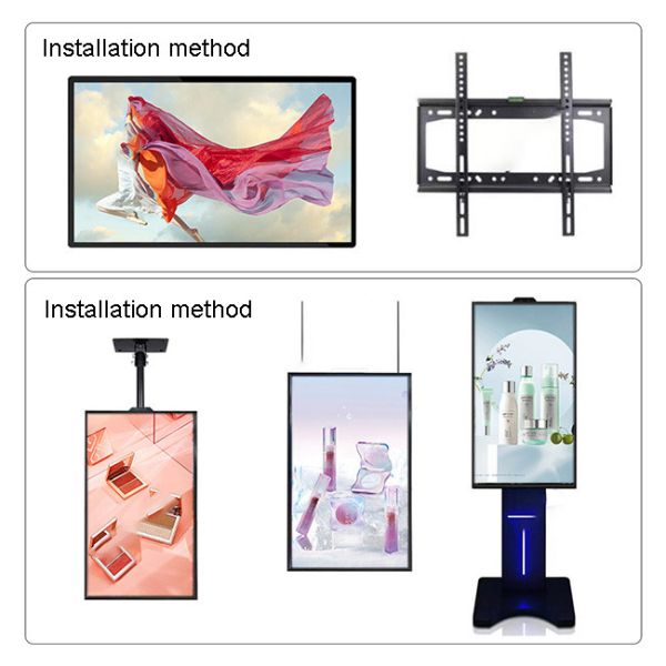 Commercial High Brightness Indoor Digital Poster Display for Retail Store Windows Double Side LCD Advertising Screen