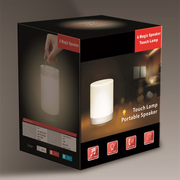 Color Changing Mini Wireless Bluetooth Speaker , Touch Control Night Light Bluetooth Speaker