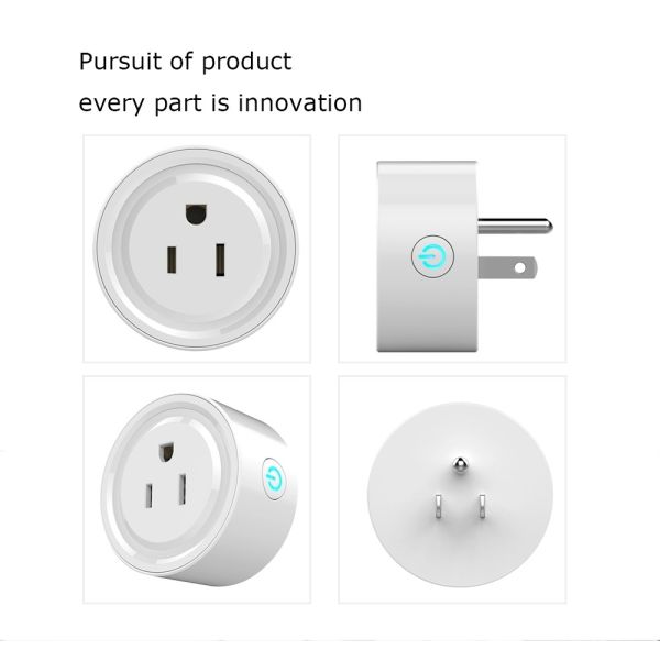 Flame Resistant Wifi Smart Plug Socket , App Controlled Socket For US Google Home