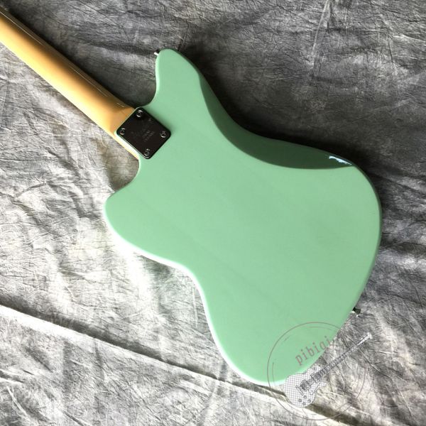 Customized Quality Electric Guitar in Light Green Color with White Hardware