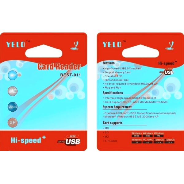 Custom Logo Clear Blister Pack Packaging For Card Reader Package