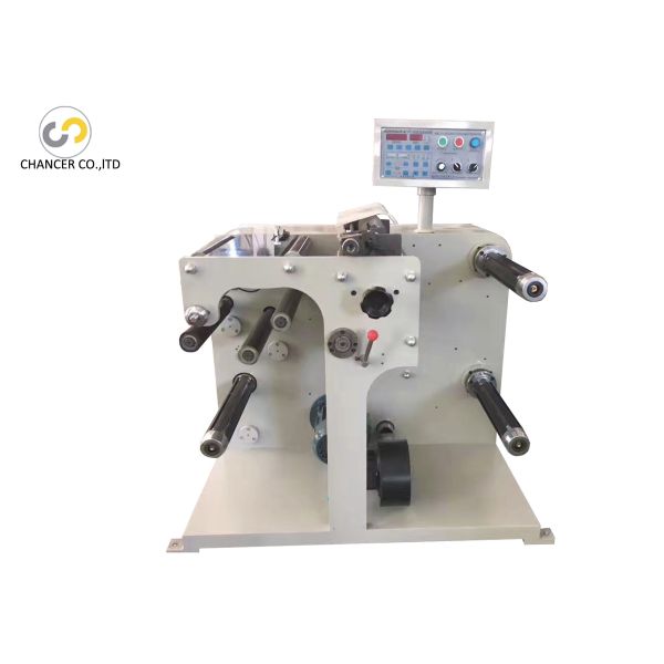 High speed blank adhesive label sticker slitting rewinding machine