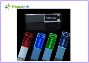 China 3D customized logo crystal glass 8gb usb flash drive 2.0 to 3.0 with led light on sale