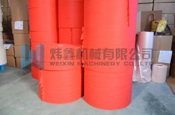 Purple Automatic Non Woven Fabric Slitting Machine For Small Rolls Making