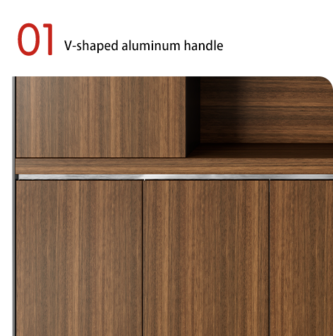 File Cabinet Wooden Grid Cabinet File Cabinet Floor Display Cabinet Office Bookshelf Storage Cabinet