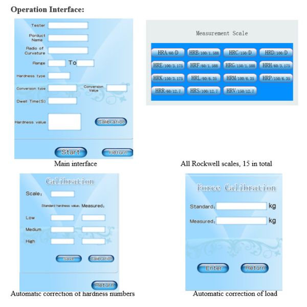 HR-150PDX Touch Screen Portable Rockwell Hardness Tester Closed Loop High Accuracy