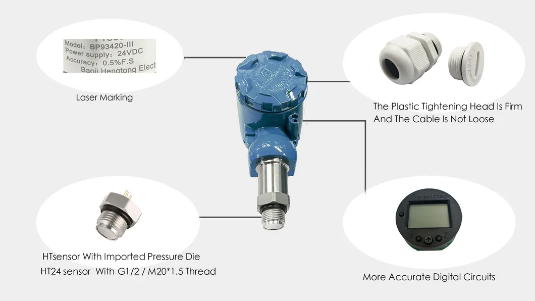 2088 Food Beverage Sanitary Flush Diaphragem Sensor Pressure Transmitter Level Transducer