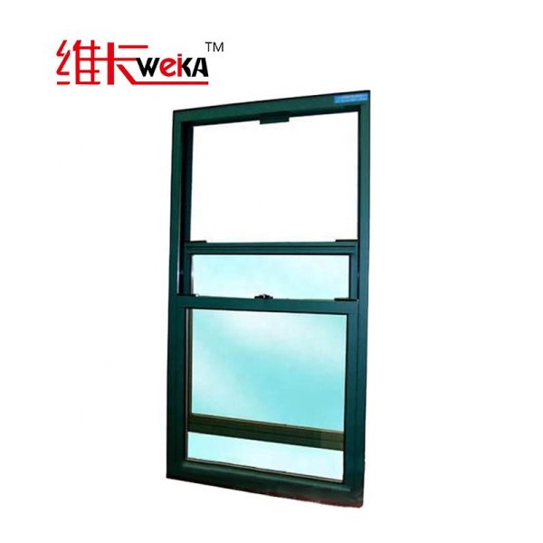 Top- AAMA Certified Vinyl UPVC Single Hung Windows with Fiberglass Screen Netting Material